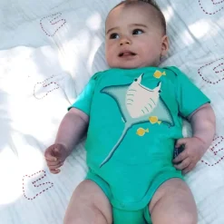 Body manches courtes Raie Manta- Coq en Pâte