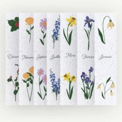 Calendrier marque-pages - Fleurs de naissance