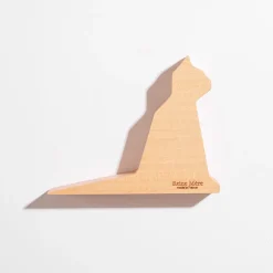 Cale-porte Chat en bois