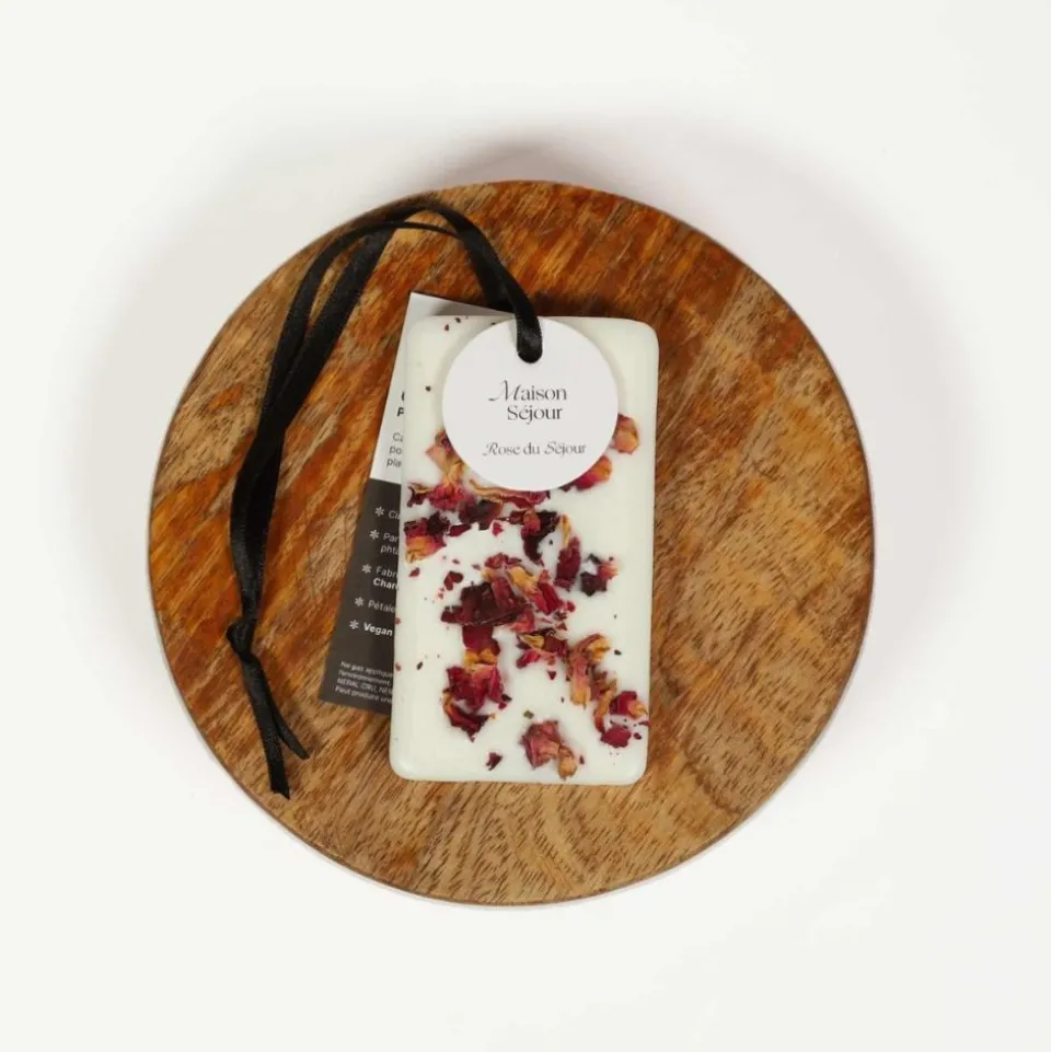 Carte florale parfumée à la rose