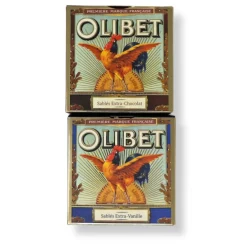 Duo de biscuits demi-lune : extra vanille & chocolat