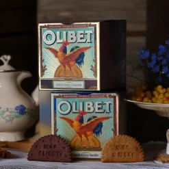 Duo de biscuits demi-lune : extra vanille & chocolat