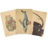 Lot de 3 cartes postales en bois