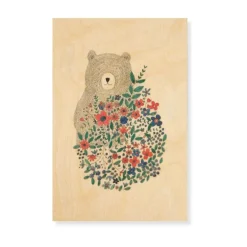 Lot de 3 cartes postales en bois