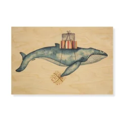 Lot de 3 cartes postales en bois