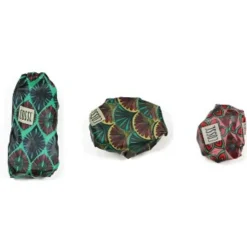 Lot de 3 emballages alimentaires à la cire bio vegan - motifs fleurs