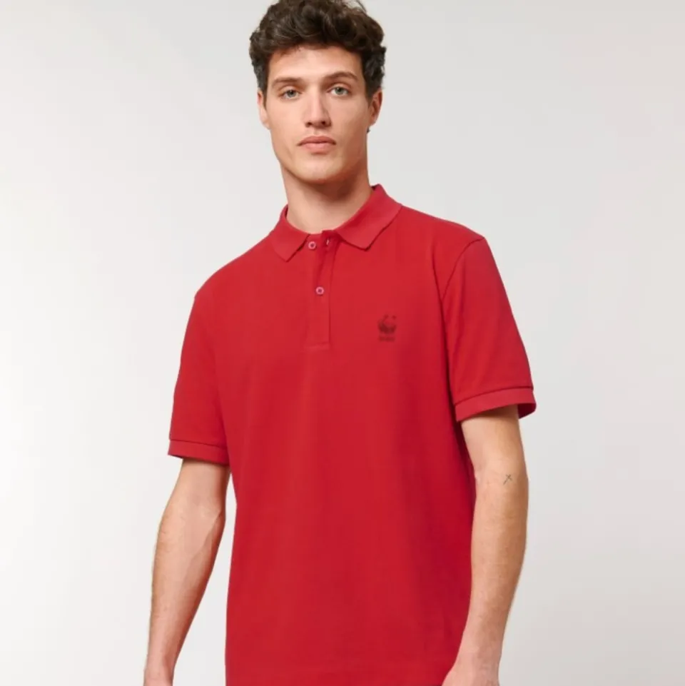 Polo homme rouge WWF