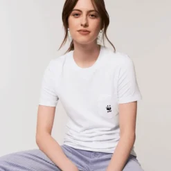 T-shirt femme blanc WWF